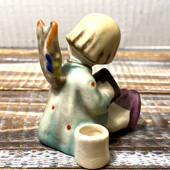 Vintage Goebel Angel Sitting Playing an Acordian 2.5" Tall West Germany - Picture 6 of 11